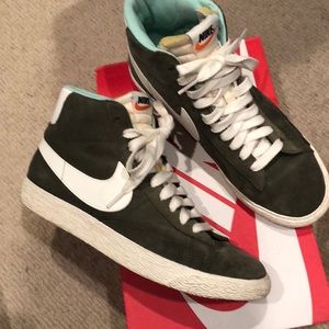 Nike olive suede high top